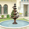 Outdoor Garden Ornament brass bronze bowl fountain sculpture with bird statue